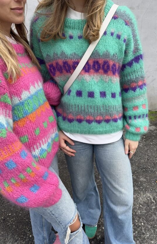Funkytown sweater color choices knitting kit