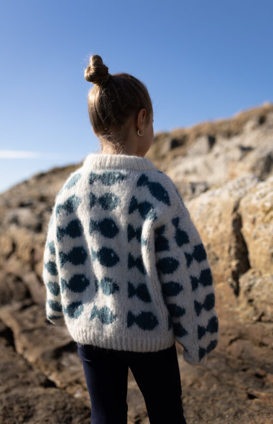 knitting pattern sweater kids fishy. knitting sweater with fisherman. fisherman sweater kids brushed alpaca